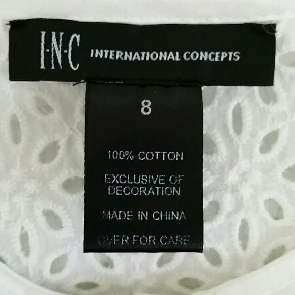 INC International Concepts Eyelet Top - Picture 6 of 6